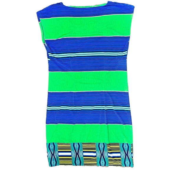 Laundry by Shelli Segal Summer Dress Women’s size Large Blue Green - Picture 2 of 5